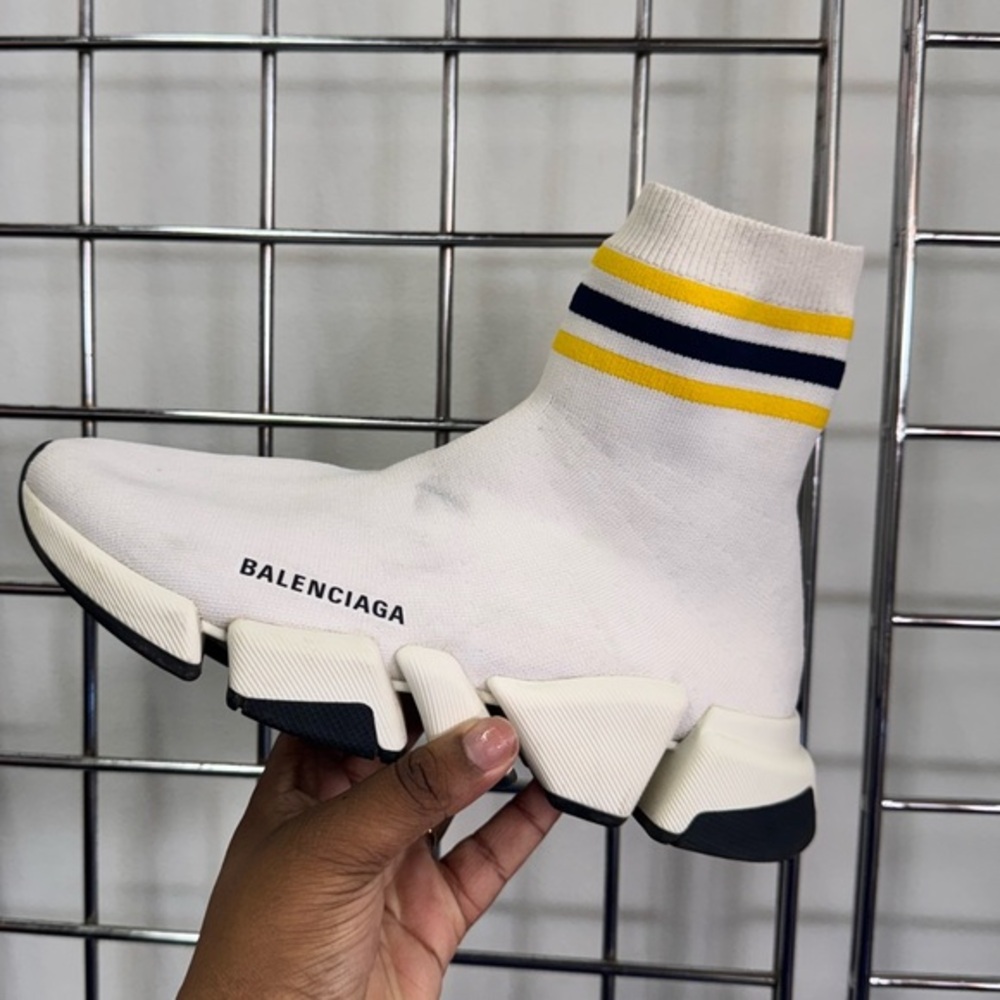 Balenciaga‎ Speed 2.0 Recycled Knit Sneaker White Sock Sneakers size EUR 39 - Picture 7 of 16